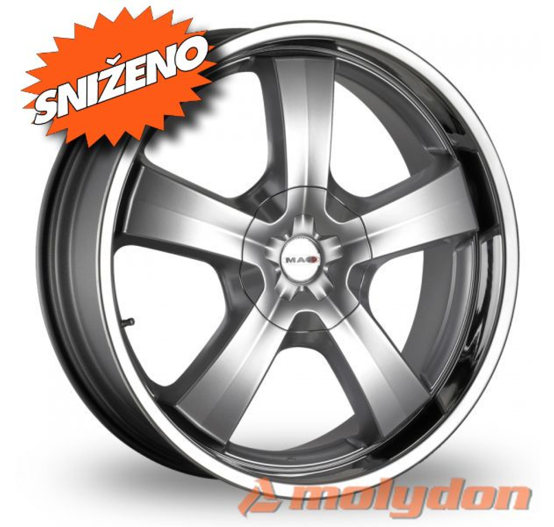 G-FIVE 9.00X20 ET40 5/120 MAK (76) HYPER SILVER STEEL LIP